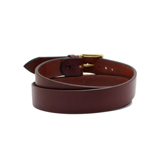 Men's Red And Brown Tone Classic Merlot Leather Belt-Men Leather Belts-Premium Leather Store