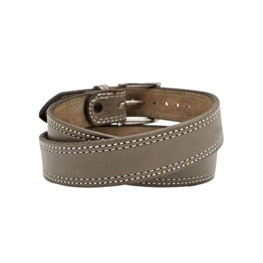 Men's Silver Cloud Leather Belt