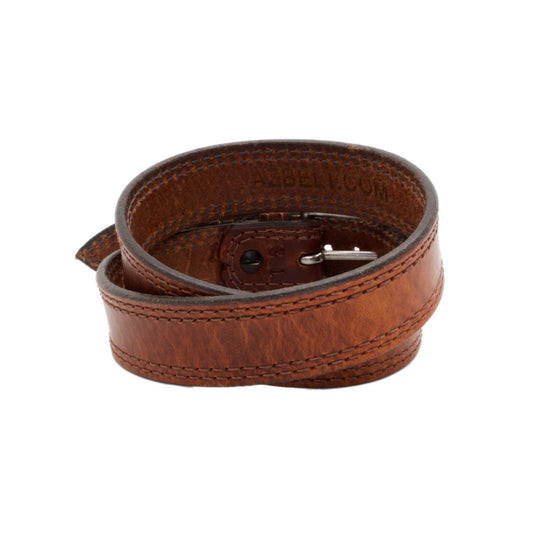 Men's Brown Copperhead Leather Belt