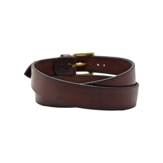 Men's Reddish Brown Classic Mahogany Leather Belt