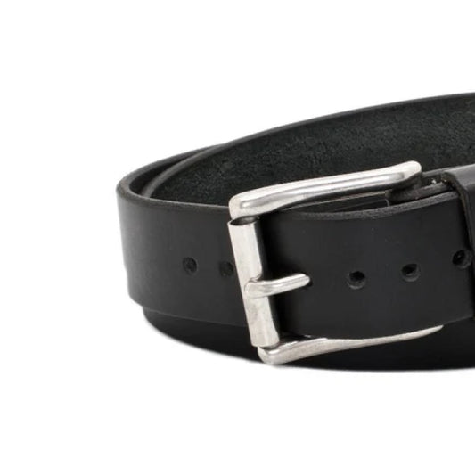 Men's Black Classic Leather Belt-Men Leather Belts-Premium Leather Store