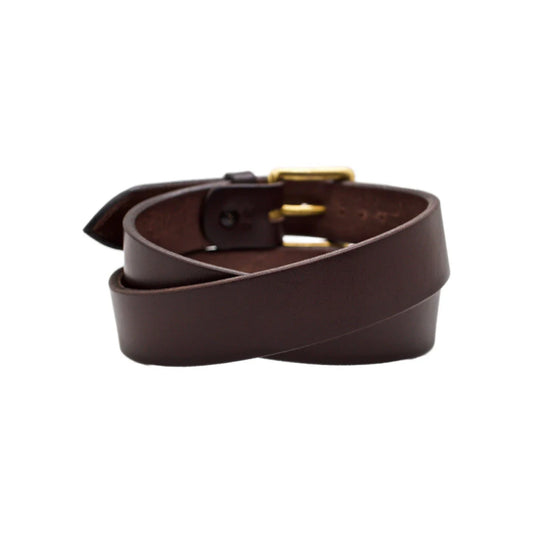 Men's Dark Brown Classic Espresso Leather Belt