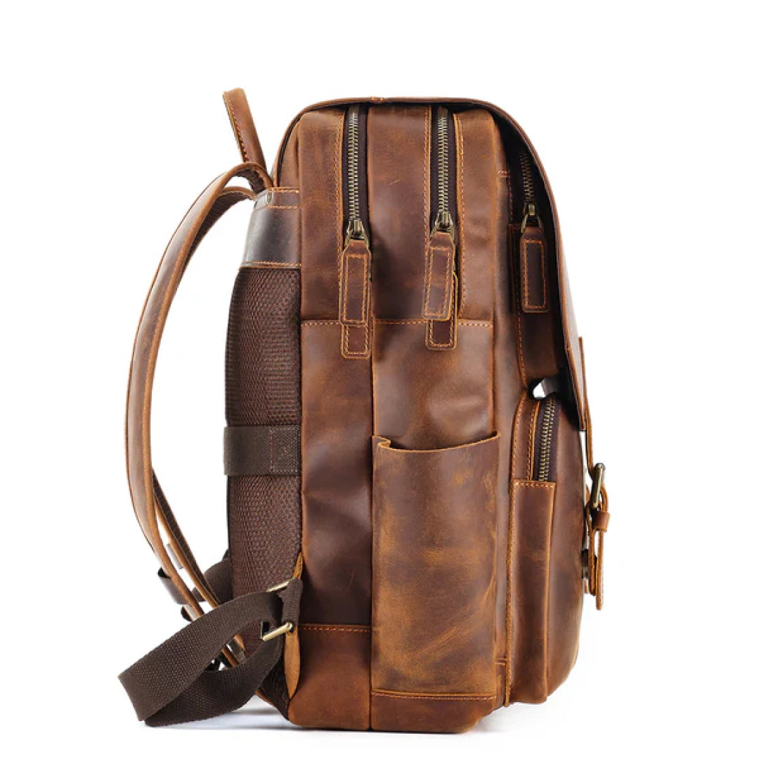 The Compact Leather Backpack-Leather backpacks-Premium Leather Store