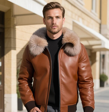Brown B-3 Shearling Aviator Jacket